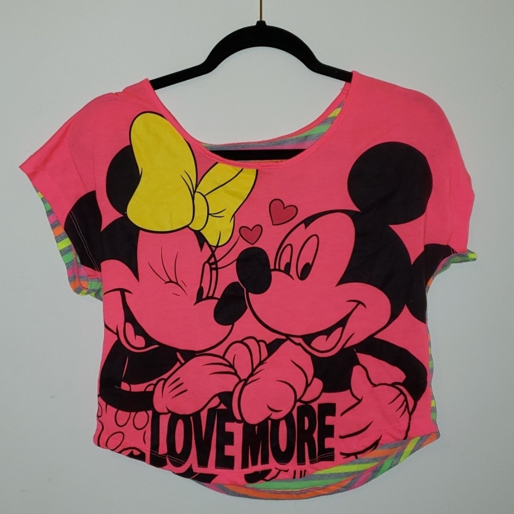 Disney Mickey mouse graphic tee hot pink small